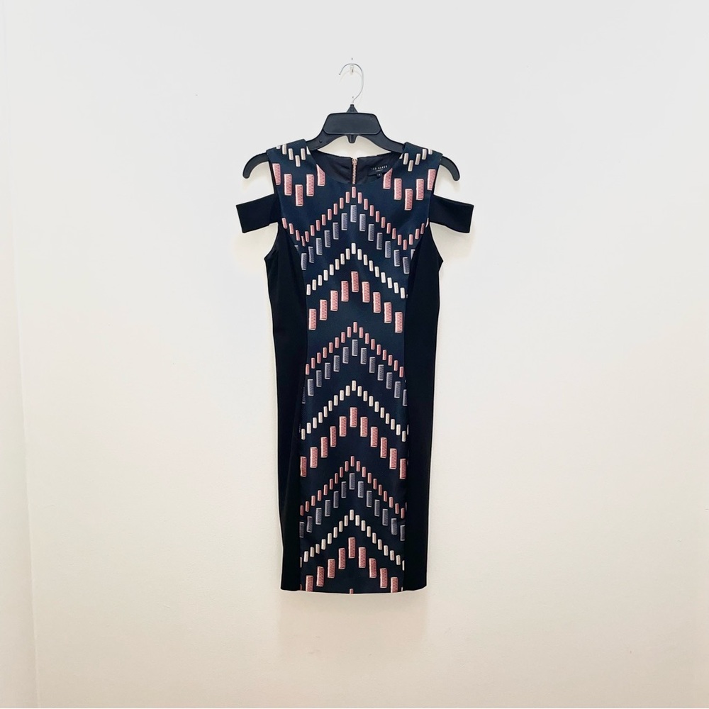Ted Baker $295 NWOT Zyra Cotton Reel Cut Out Bodycon Dress, Size Size 4 small - Picture 3 of 16